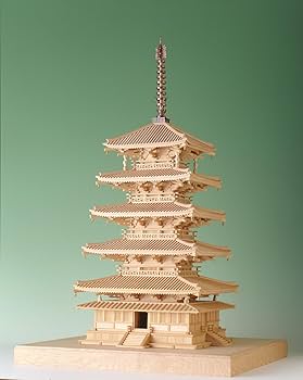 Amazon | 小林工芸 木製組立建築模型 1 /70『法隆寺五重塔